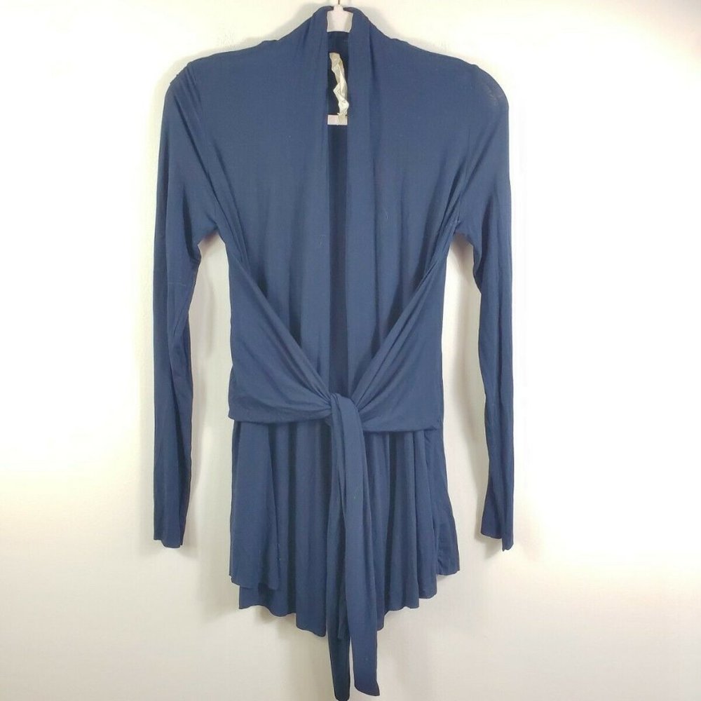 BAILEY 44 long sleeve thin knit tie waist duster